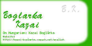 boglarka kazai business card