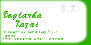 boglarka kazai business card